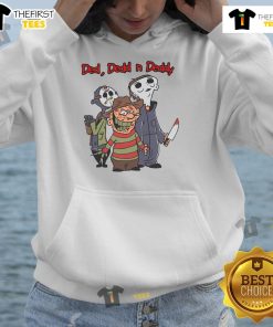 Good Ded Dedd N Deddy horror movie killers cartoon Halloween hoodie featuring spooky characters for festive style.