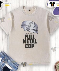 Good Detroit's Full Metal Cop Washed T-Shirt featuring a vintage design and soft fabric, perfect for casual wear.