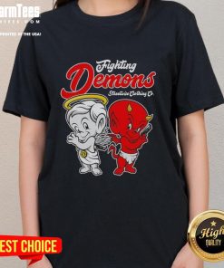 Alt Text: Streetwise ladies tee featuring 'Good Fighting Inner Demons' design, celebrating resilience and empowerment.