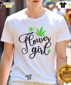 Good Flower Girl Cannabis Leaf T-Shirt featuring a vibrant cannabis leaf design, perfect for flower enthusiasts and casual wear.
