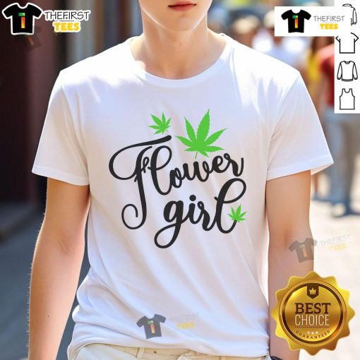 Good Flower Girl Cannabis Leaf T-Shirt featuring a vibrant cannabis leaf design, perfect for flower enthusiasts and casual wear.