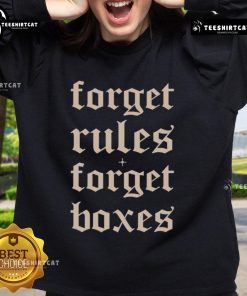 Cozy 'Good Forget Rules Forget Boxes' sweatshirt in a stylish design, perfect for casual wear and expressing individuality.
