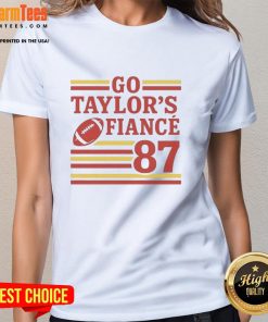 Good Game Day Go Taylor's Fiance Chiefs Number 87 Ladies Tee featuring a stylish design for football fans.
