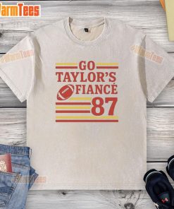 Good Game Day Go Taylors Fiance Chiefs Number 87 washed t-shirt featuring vibrant team colors and a comfortable fit.