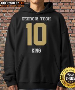 Good Georgia Tech Yellow Jackets football hoodie featuring Haynes King, number 10, in vibrant team colors.