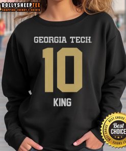 Alt Text: Good Georgia Tech Yellow Jackets Football sweatshirt featuring Haynes King perfect for fans and game days.