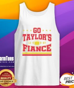 Good-Go Taylors Fiance Kansas City Chiefs tank top featuring vibrant team colors and stylish design for fans.