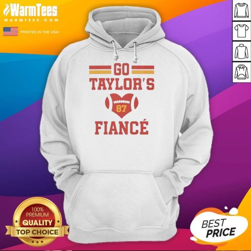 Alt Text: Taylor Swift's fianc Travis Kelce in a cozy hoodie featuring heart design and number 87, perfect for football fans.