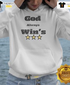 Good God Always Win 3 Star Hoodie in black, featuring a stylish design and comfortable fit for casual wear.