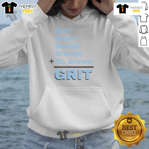 Good Goff Hutch Sewell Branch St. Brown hoodie featuring team colors and logo, perfect for fans of the Detroit Lions.