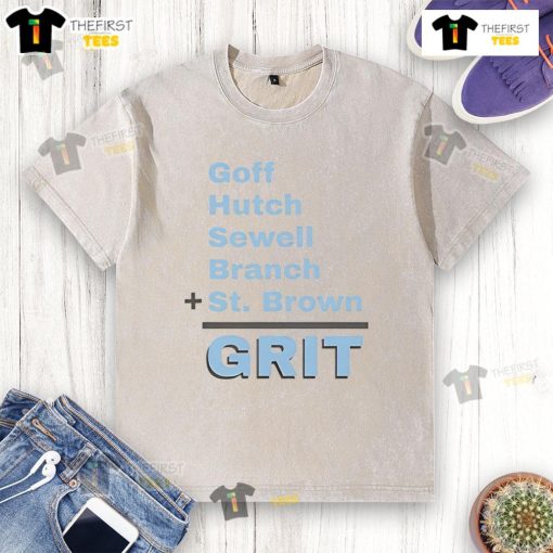 Alt Text: Good Goff Hutch Sewell Branch St Brown Washed T-Shirt in casual style, perfect for sports fans and everyday wear.