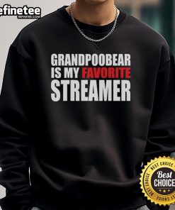 Cozy Good Grandpoobear Is My Favorite Streamer sweatshirt in vibrant colors, perfect for fans of gaming and streaming culture.