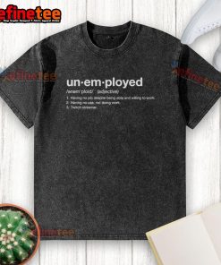 Good Grandpoobear Unemployed Washed T-Shirt featuring a playful design, perfect for casual wear and fan apparel.