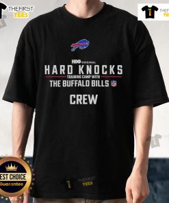 Good Hard Knocks Training Camp with the Buffalo Bills T-Shirt featuring team colors and logo, perfect for fans.