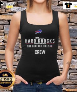 Buffalo Bills tank top featuring 'Good Hard Knocks Training Camp' design, perfect for fans and summer workouts.