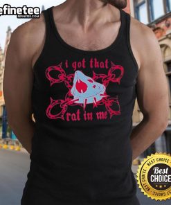 Model wearing 'Good I Got That Rat In Me' tank top, showcasing a stylish design perfect for casual summer outfits.