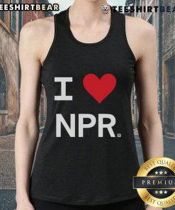 Good I Heart NPR Tank Top featuring bold graphic design, perfect for NPR fans and casual summer wear.