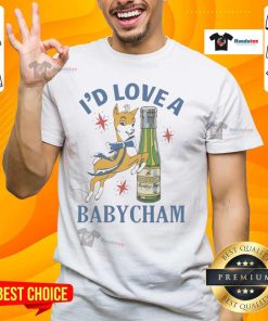 Alt Text: Good I'd Rather Have A Babycham T-Shirt featuring a playful design perfect for Babycham enthusiasts.