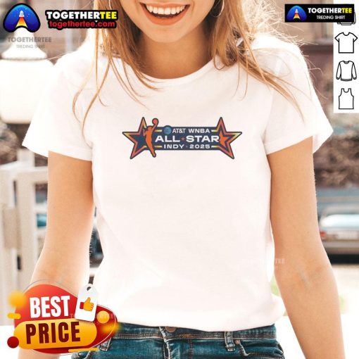 Good Indy 2025 WNBA All-Star ladies tee showcasing vibrant design and team spirit for women basketball fans.