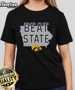 Good Iowa Beat State Ladies Tee featuring a stylish design perfect for fans celebrating Iowa sports pride.