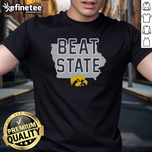 Good Iowa Beat State T-Shirt featuring a bold graphic design celebrating Iowa pride and sports enthusiasm.