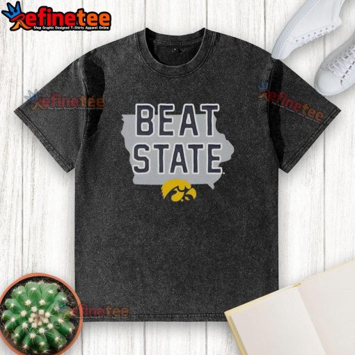 Good Iowa Beat State washed t-shirt in a casual style, perfect for showing school spirit and comfort on game day.