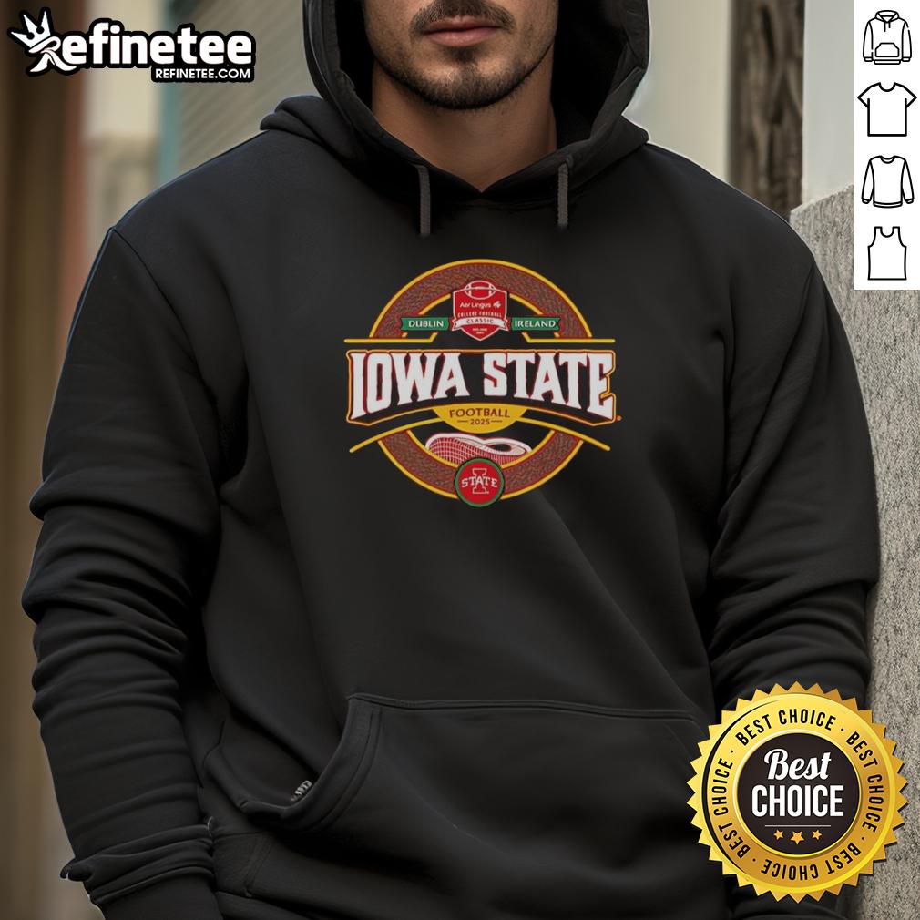 Good Iowa State Football 2025 Dublin Ireland Logo Hoodie Good Iowa State Football 2025 Dublin Ireland logo hoodie showcasing team pride and stylish design.