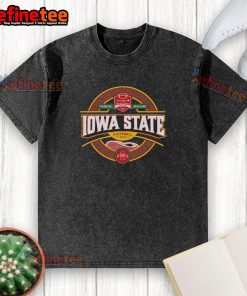 Alt Text: Good Iowa State Football 2025 Dublin Ireland logo on a washed t-shirt, perfect for fans and collectors.