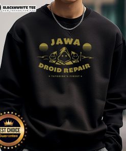 Good Jawa Robot Repair sweatshirt featuring Tatooine's finest design, perfect for Star Wars fans and collectors.