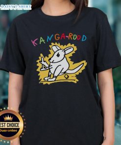Good Kanga Rood Ladies Tee featuring a stylish kangaroo graphic on a comfortable women's t-shirt.