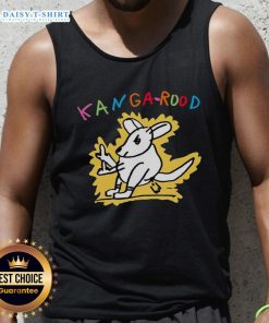 Good Kanga Rood Tank Top featuring a vibrant kangaroo graphic, perfect for casual summer wear.
