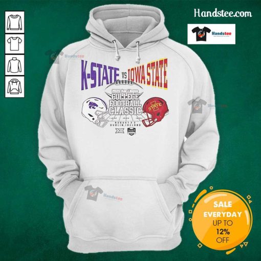 Good Kansas State vs Iowa State College Football Classic 2025 hoodie featuring team colors and logo.