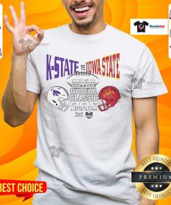 Good Kansas State vs Iowa State College Football Classic 2025 T-Shirt featuring team logos and vibrant design.