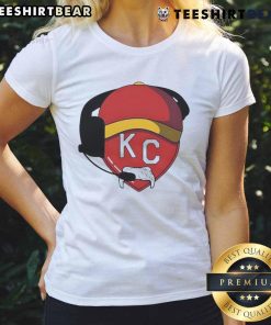 Good KC Mustache Heart Red Kansas City Chiefs Ladies Tee featuring a stylish design for passionate Chiefs fans.