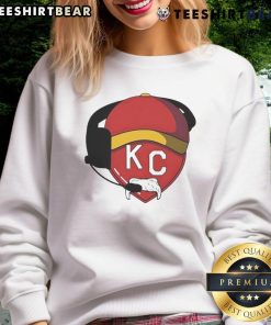 Good KC Mustache Heart Red Kansas City Chiefs Sweatshirt featuring a stylish design for fans of the Chiefs.