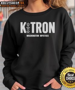 Alt Text: Cozy Good Kitron Washington Mystics sweatshirt in navy blue, perfect for fans showing team spirit and style.