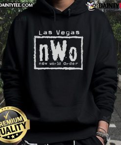 Good Las Vegas nWo New World Order hoodie featuring iconic logo, perfect for wrestling fans and streetwear enthusiasts.
