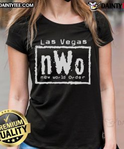 Good Las Vegas nWo New World Order ladies tee featuring a stylish design and vibrant colors for wrestling fans.