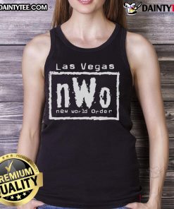 Alt Text: Good Las Vegas nWo New World Order tank top featuring bold graphics and iconic wrestling design.