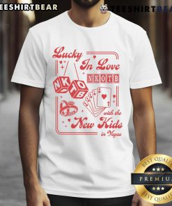 Good Lucky In Love Las Vegas T-Shirt featuring New Kids in Vegas design, perfect for fans and tourists celebrating love.