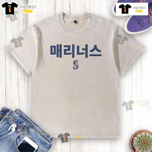 Good Mariners Korean Heritage Night 2025 washed t-shirt featuring vibrant graphics and soft fabric for ultimate comfort.