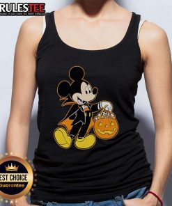 Good Mickey Mouse Halloween Dracula pumpkin candy glow tank top perfect for spooky celebrations and festive fun.