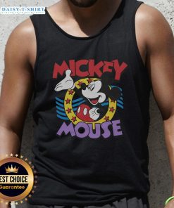 Good Mickey Mouse Stars Tank Top featuring a colorful design of Mickey Mouse and stars, perfect for casual summer wear.
