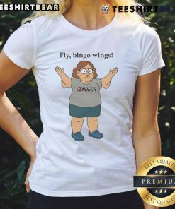 Good Nascr Fly Bingo Wings Ladies Tee featuring a stylish design perfect for casual outings and bingo nights.