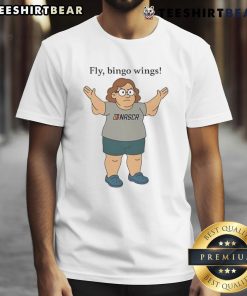 Good Nascr Fly Bingo Wings T-Shirt featuring vibrant graphics and a stylish design for racing enthusiasts.