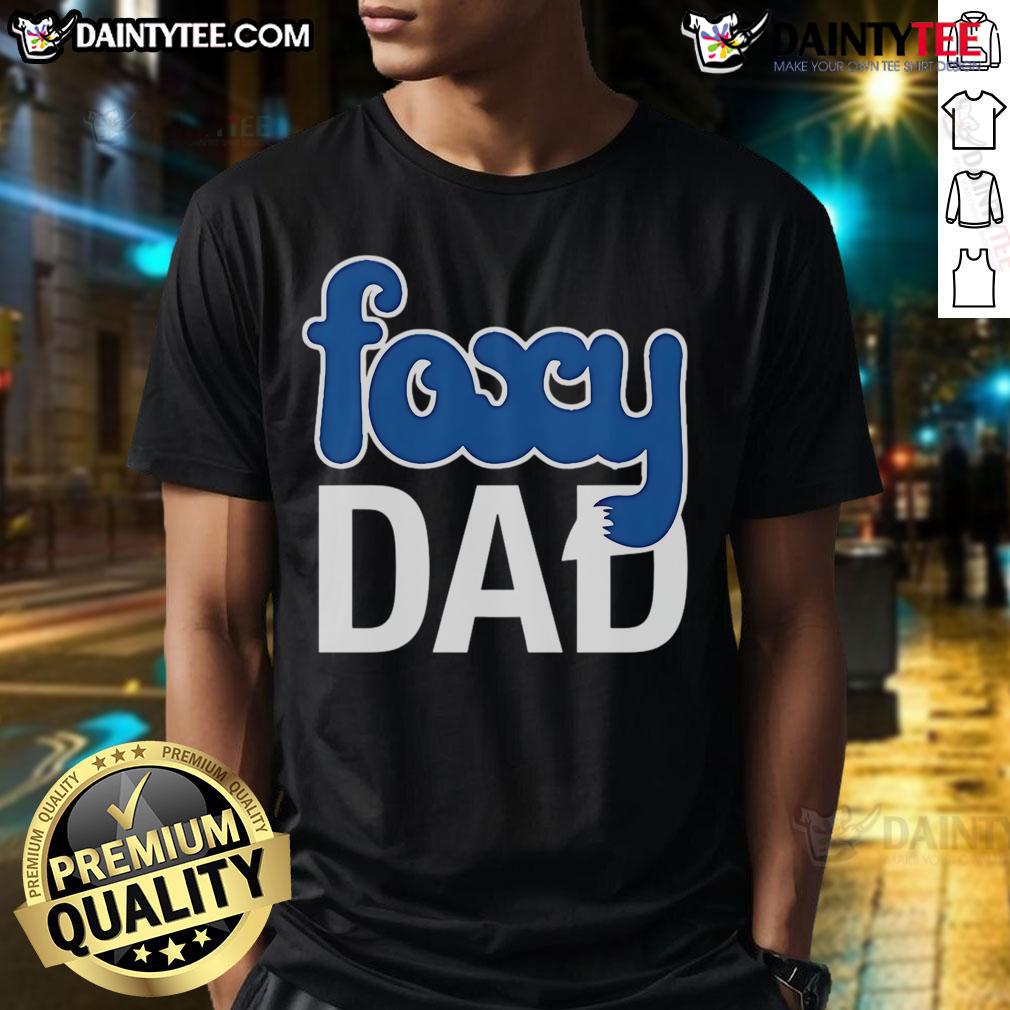 Good Nick Wilde Wearing Foxy Dad T Shirt Alt Text: Good Nick Wilde wearing a stylish Foxy Dad T-shirt, showcasing his charming personality and playful fox character.