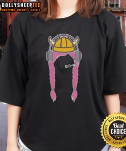 Alt Text: Good NKU Esports braids and helmet design on ladies' tee, perfect for gamers and esports fans.