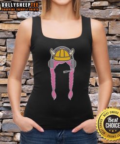 Good NKU Esports tank top featuring braids and helmet design, perfect for gamers and esports enthusiasts.