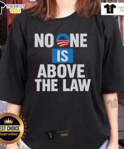Good No One Is Above The Law ladies tee featuring a bold graphic design, perfect for justice advocates and casual wear.