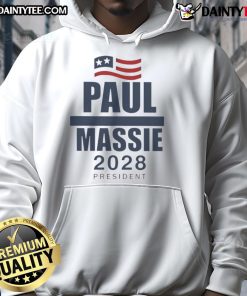 Good Paul Massie 2025 President hoodie featuring a bold design and campaign logo, perfect for supporters and fans.